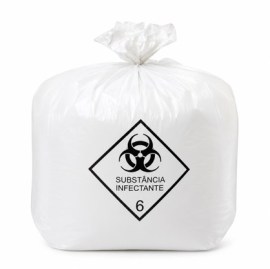 Saco Para Lixo Infectante Branco Abnt - 110 Litros - 100 Unid - Medix